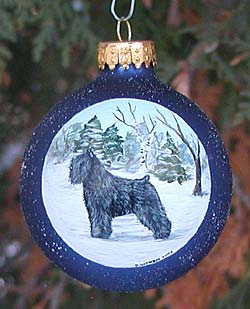 Large glass ornament - Bouvier Des Flandres