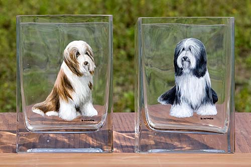 Painted Glass Vases