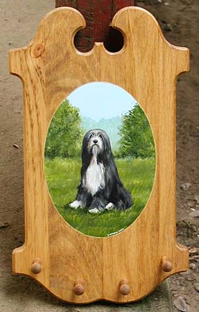 New England Style Leash Holder - Bearded Collie