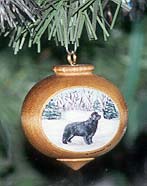 Turned Hardwood Ornament - Newfoundland