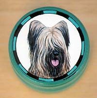 Medium Round Hardwood Box - Briard