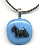 Painted Glass Pendant - Scottish Terrier