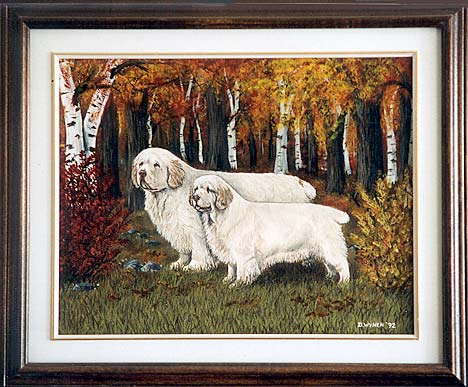 Clumber Spaniels Portrait