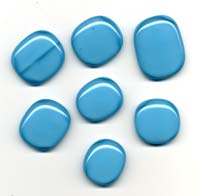 Turquoise blue glass pendants