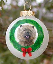 Small glass ornament - Cairn Terrier