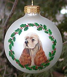 Large glass ornament - American Cocker Spaniel 