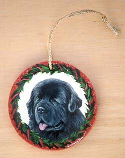 Medium Flat Hardwood Ornament - Newfoundland